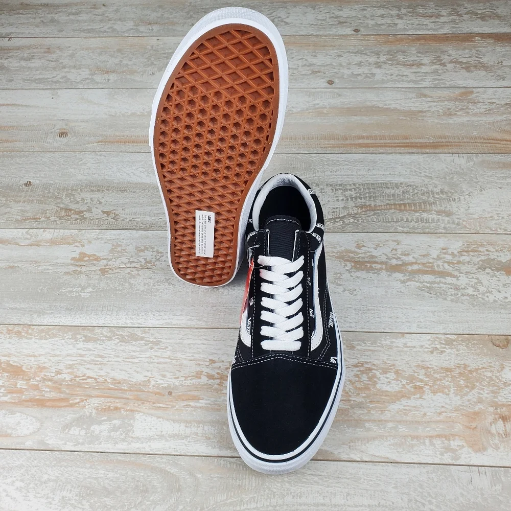 Vans Old Skool Logo Sidewall Black and White - Picture 6 of 7